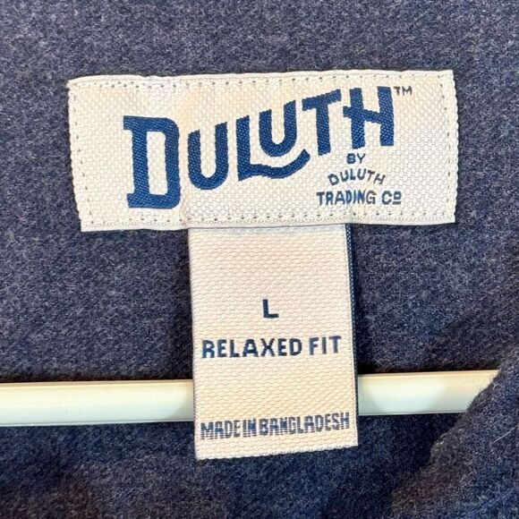 Duluth Trading Co. Men's Blue Ridge Relaxed Fit Jaspe Shirt Large - Picture 6 of 11